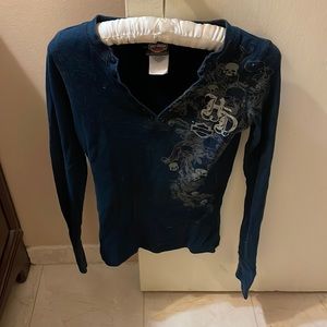 Women’s small black Harley Davidson long sleeve top